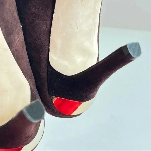 BAGLEY MISCHKA BROWN SUEDE HEELS CLASSIC PUMP SHOES SIZE 8.5 - Picture 8 of 16